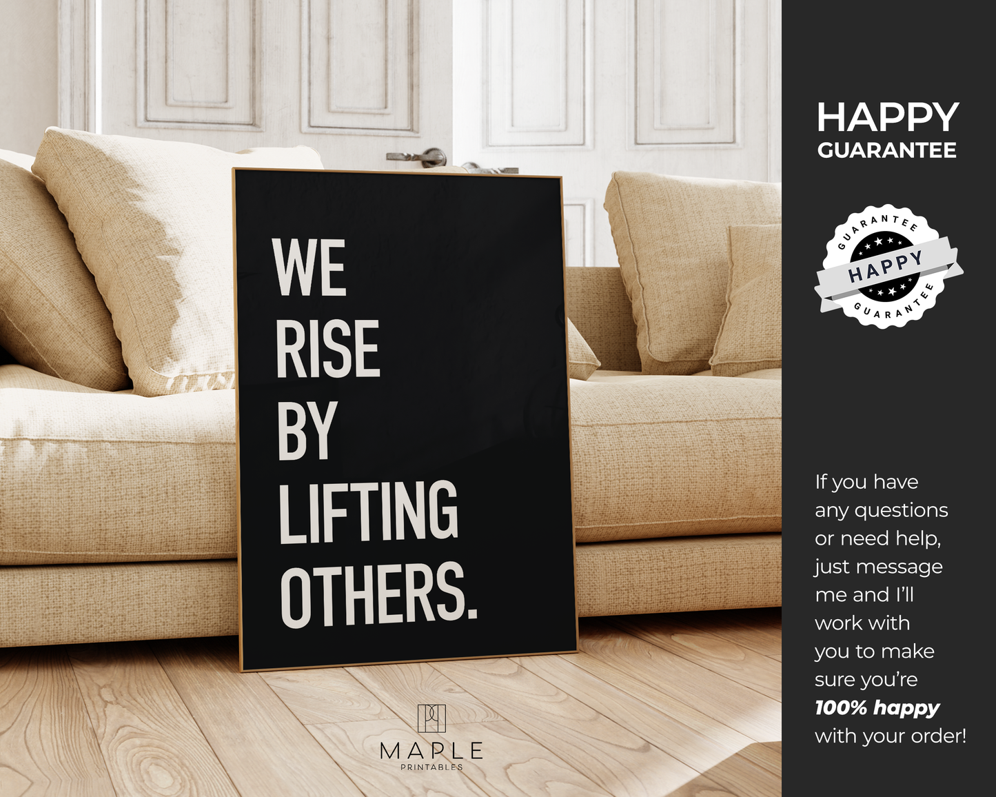 We Rise By Lifting Others - Black