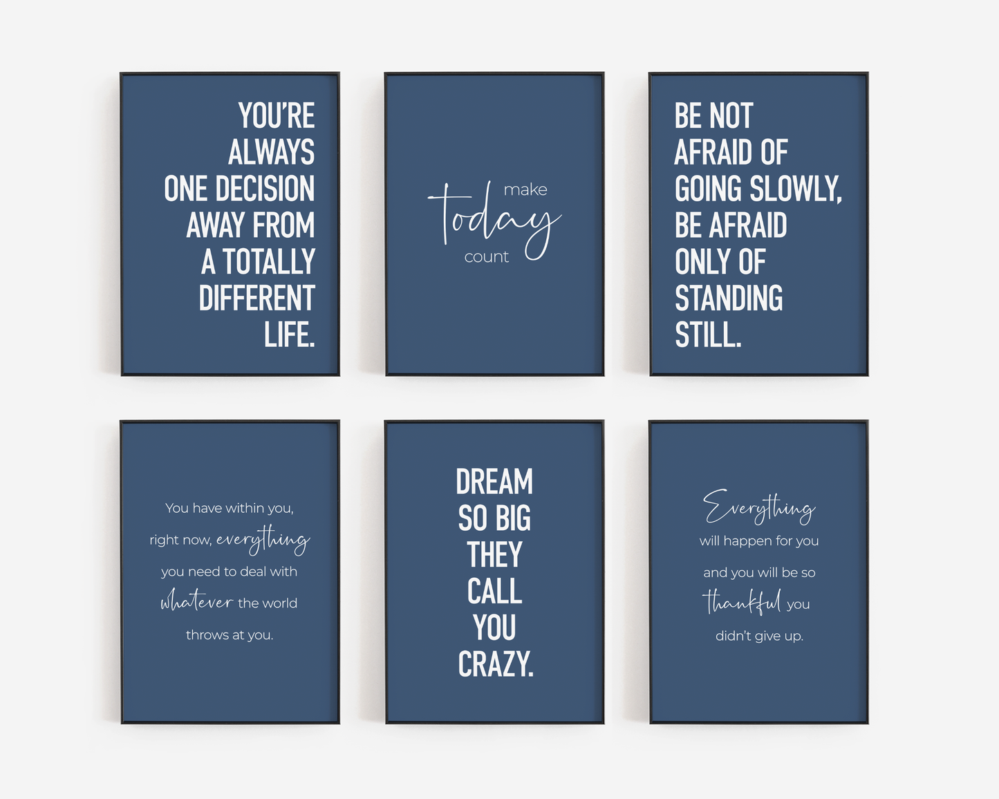 Motivational Set 6A - Navy Blue