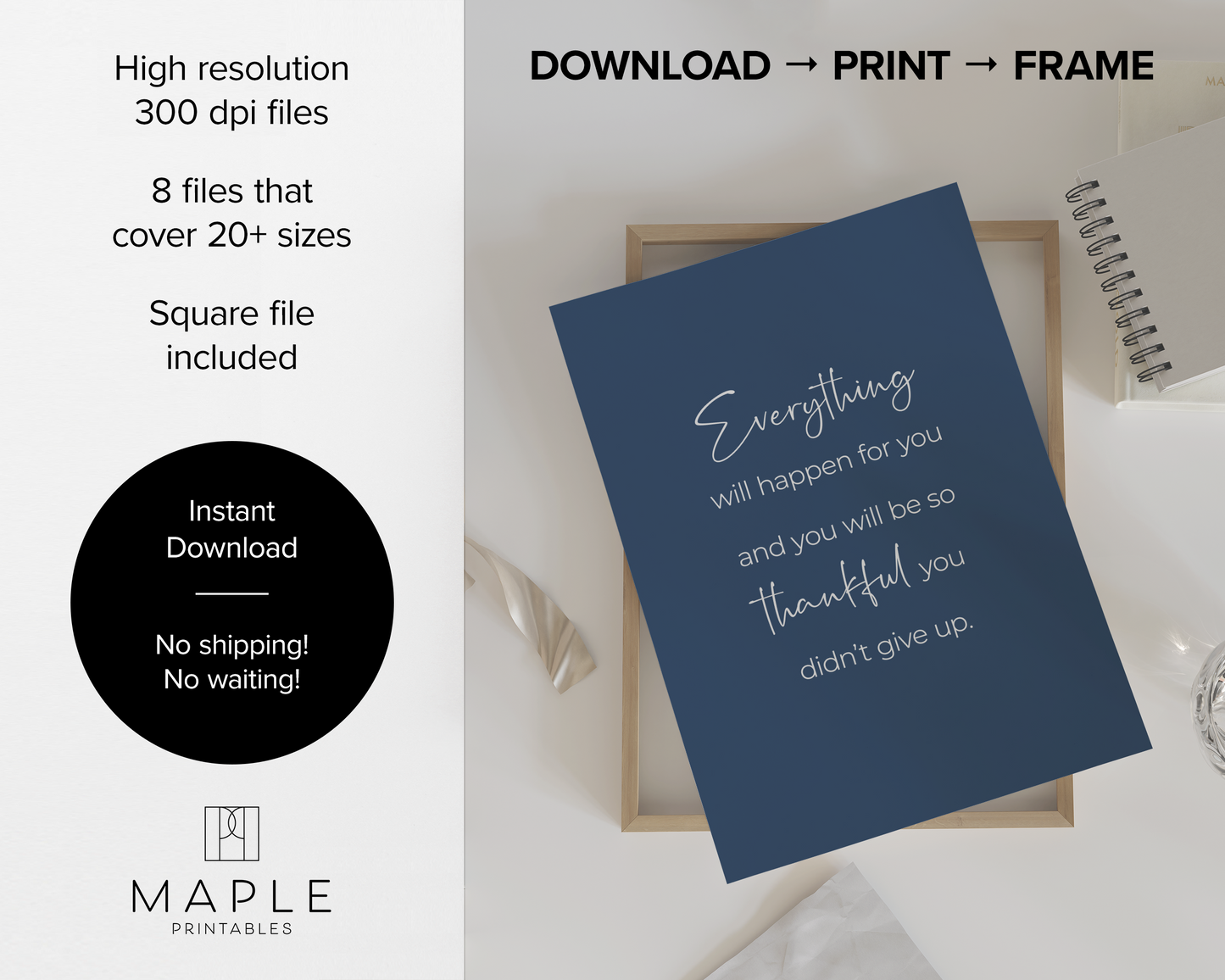 Motivational Set 6A - Navy Blue