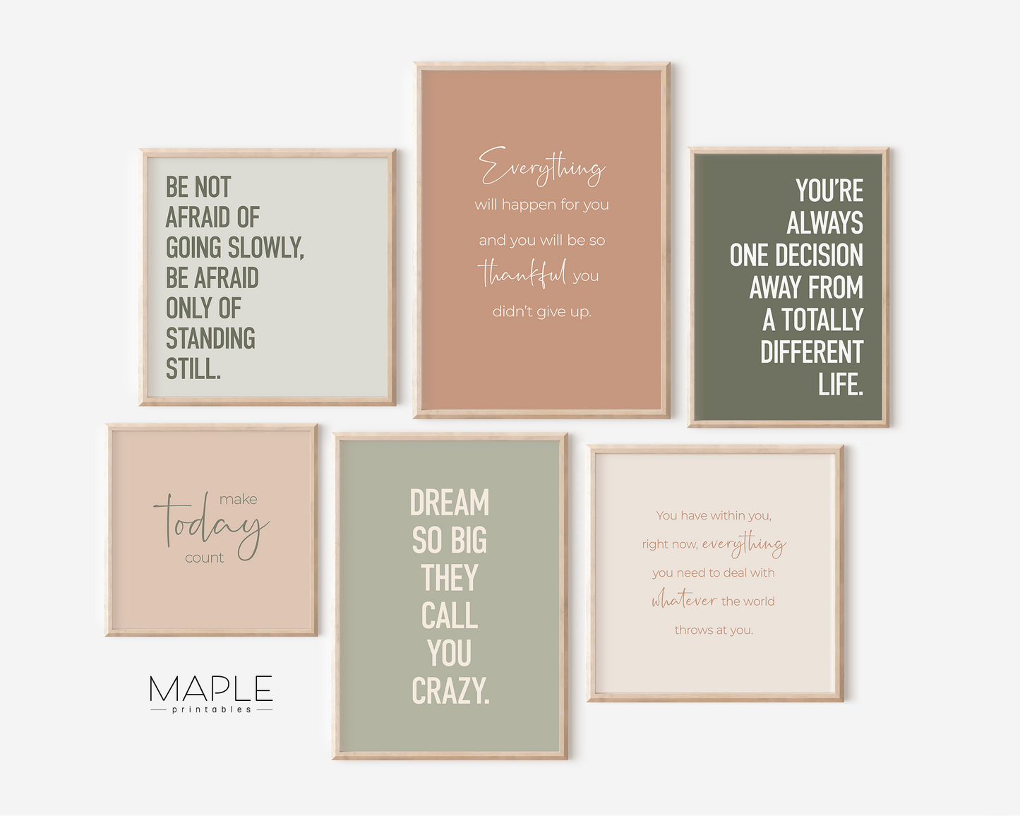 Motivational Set 6A - Dark Earth Tones