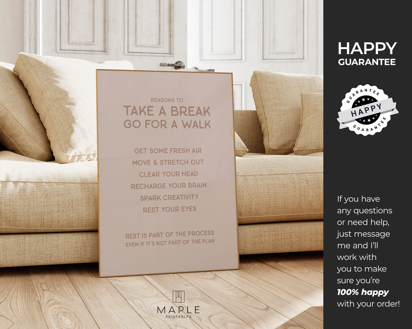 Reasons to Take a Break - Tan