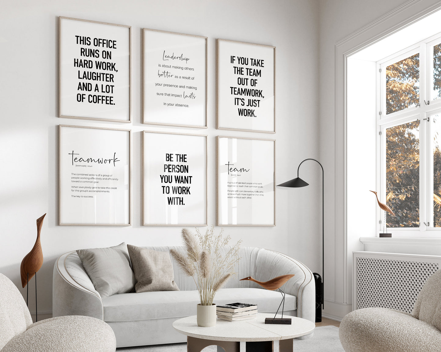 Team Office Decor, Set of 6 PRINTABLES, Teamwork Wall Art, Work Motivation Quotes, Definition Posters, Funny Team Gifts, Break Room Signs
