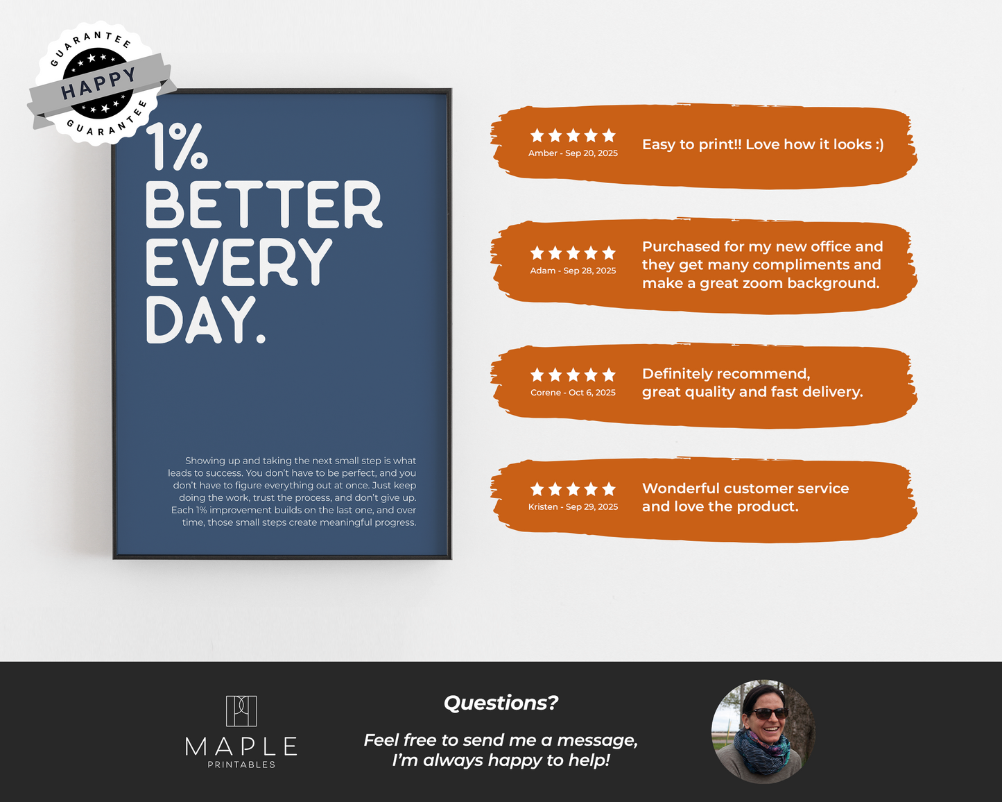 1% Better Every Day - Blue