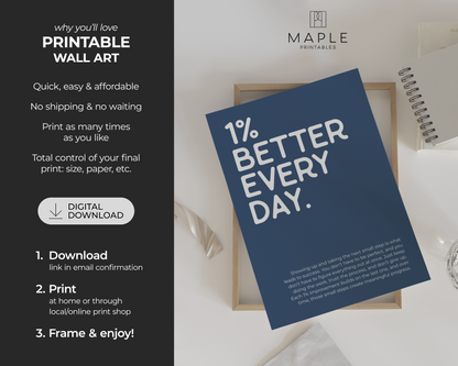 1% Better Every Day - Blue