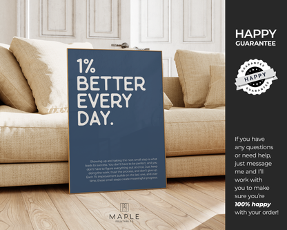 1% Better Every Day - Blue