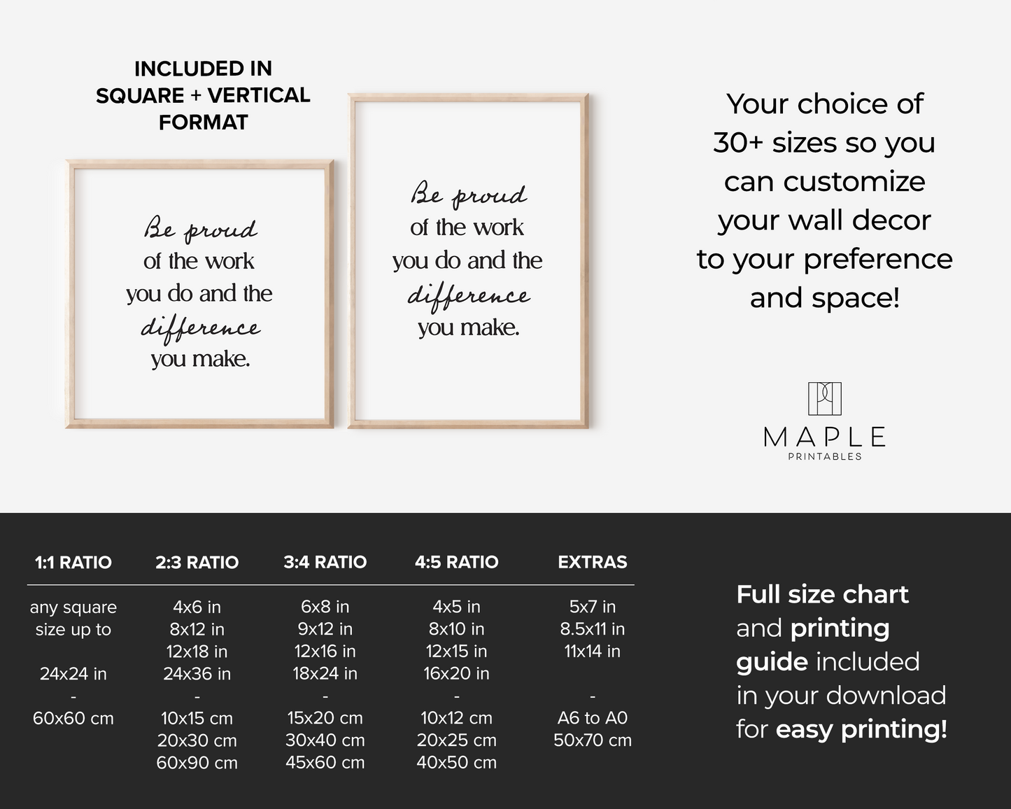 Be Proud of the Work You Do