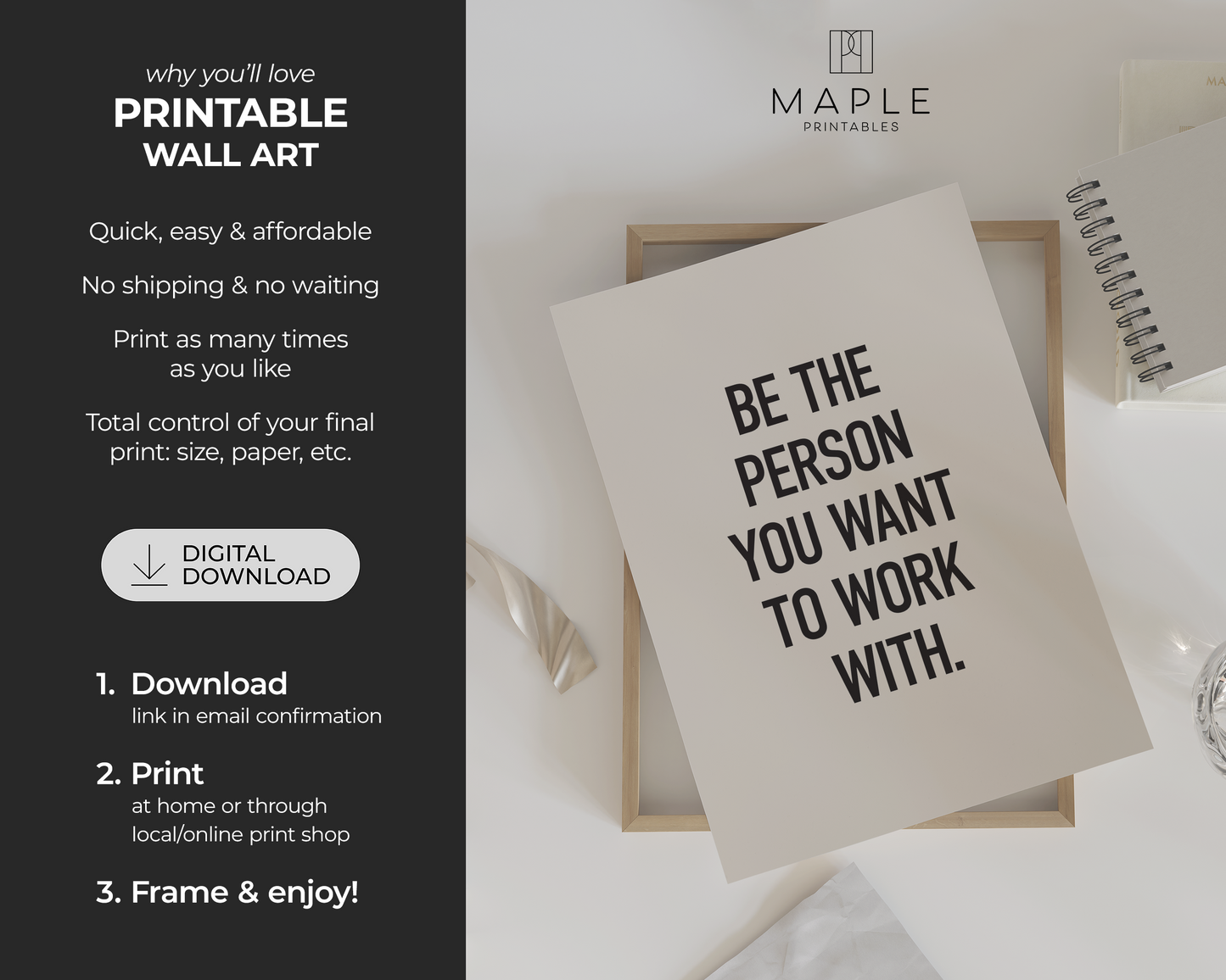 Be The Person You Want To Work With - Beige