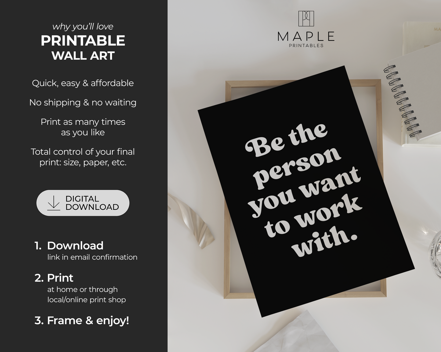 Be The Person You Want To Work With - Black