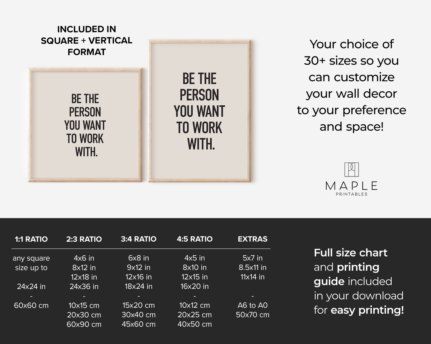 Be The Person You Want To Work With - Beige