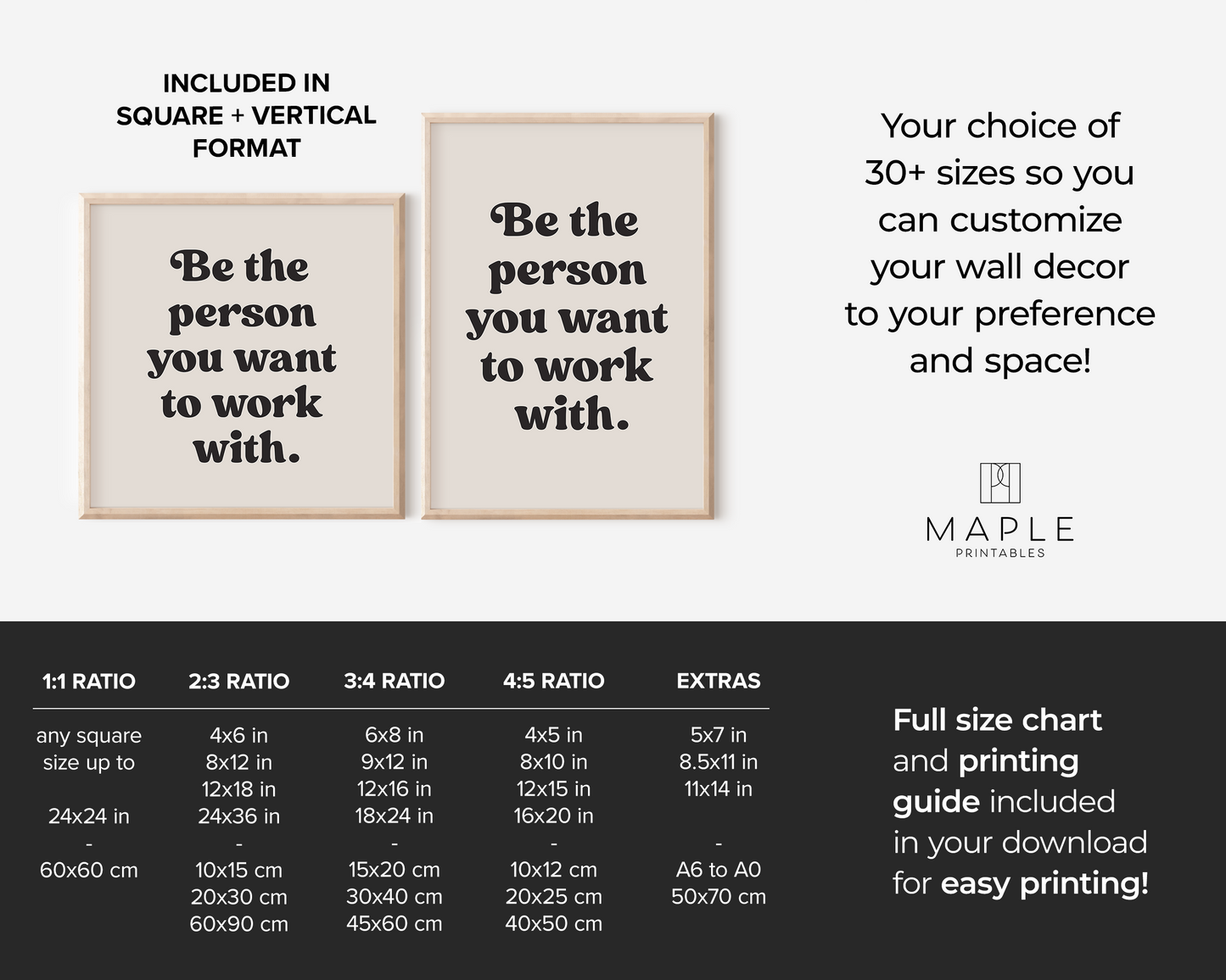 Be The Person You Want To Work With - Beige