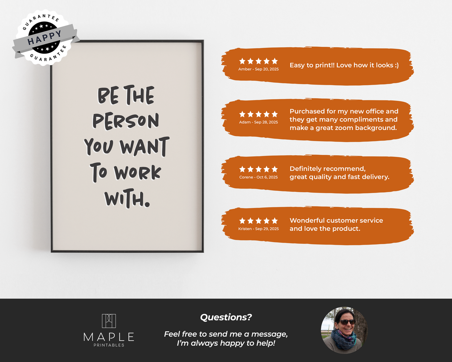 Be The Person You Want To Work With - Beige