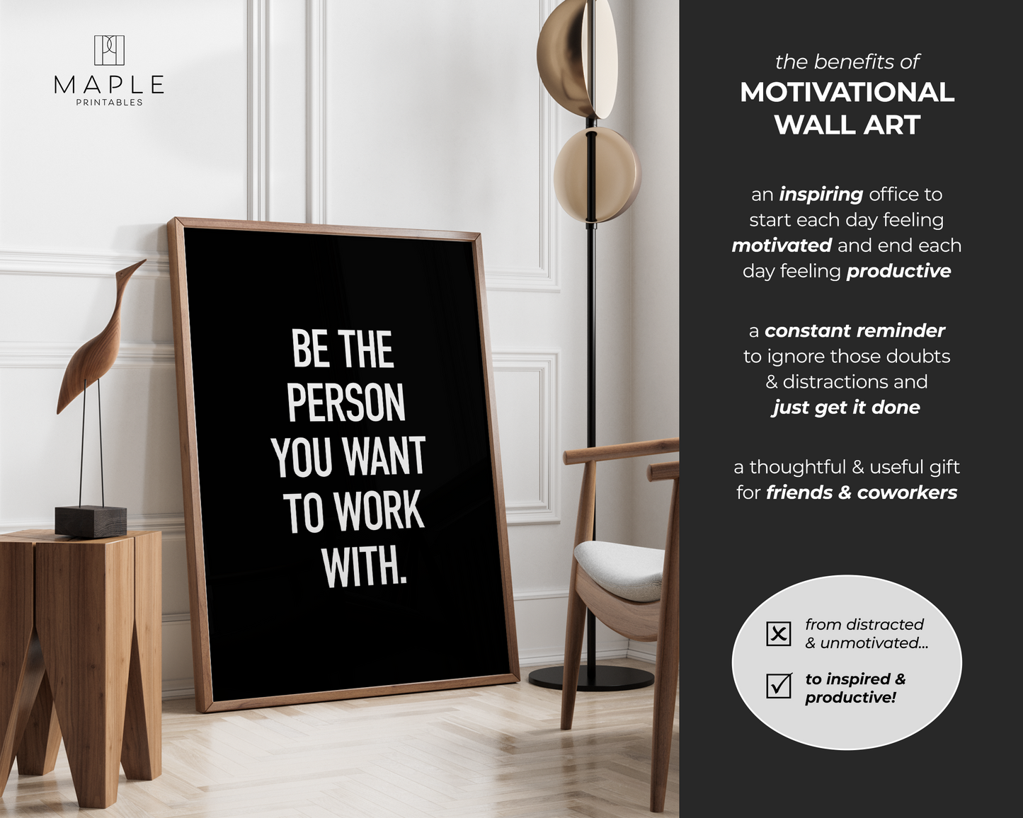 Be The Person You Want To Work With - Black