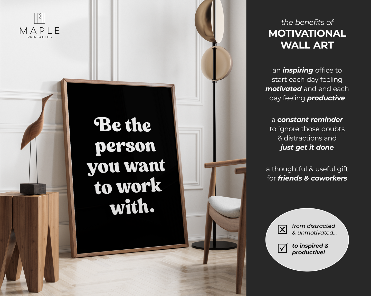 Be The Person You Want To Work With - Black