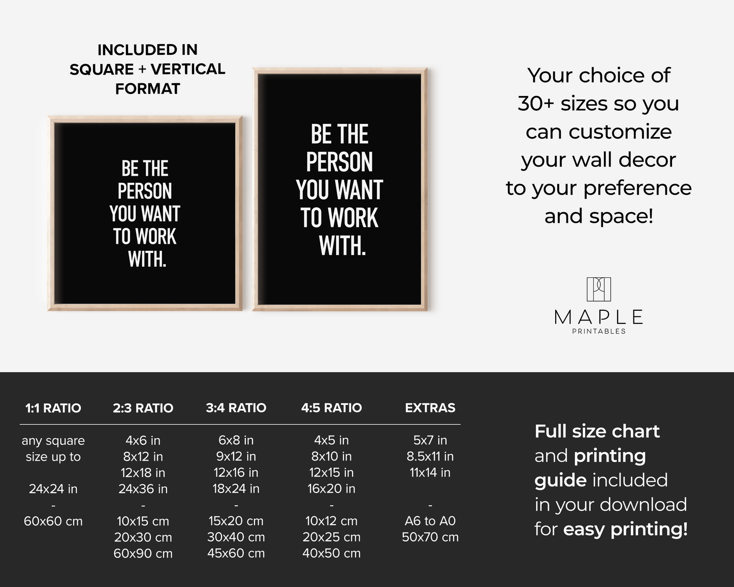 Be The Person You Want To Work With - Black