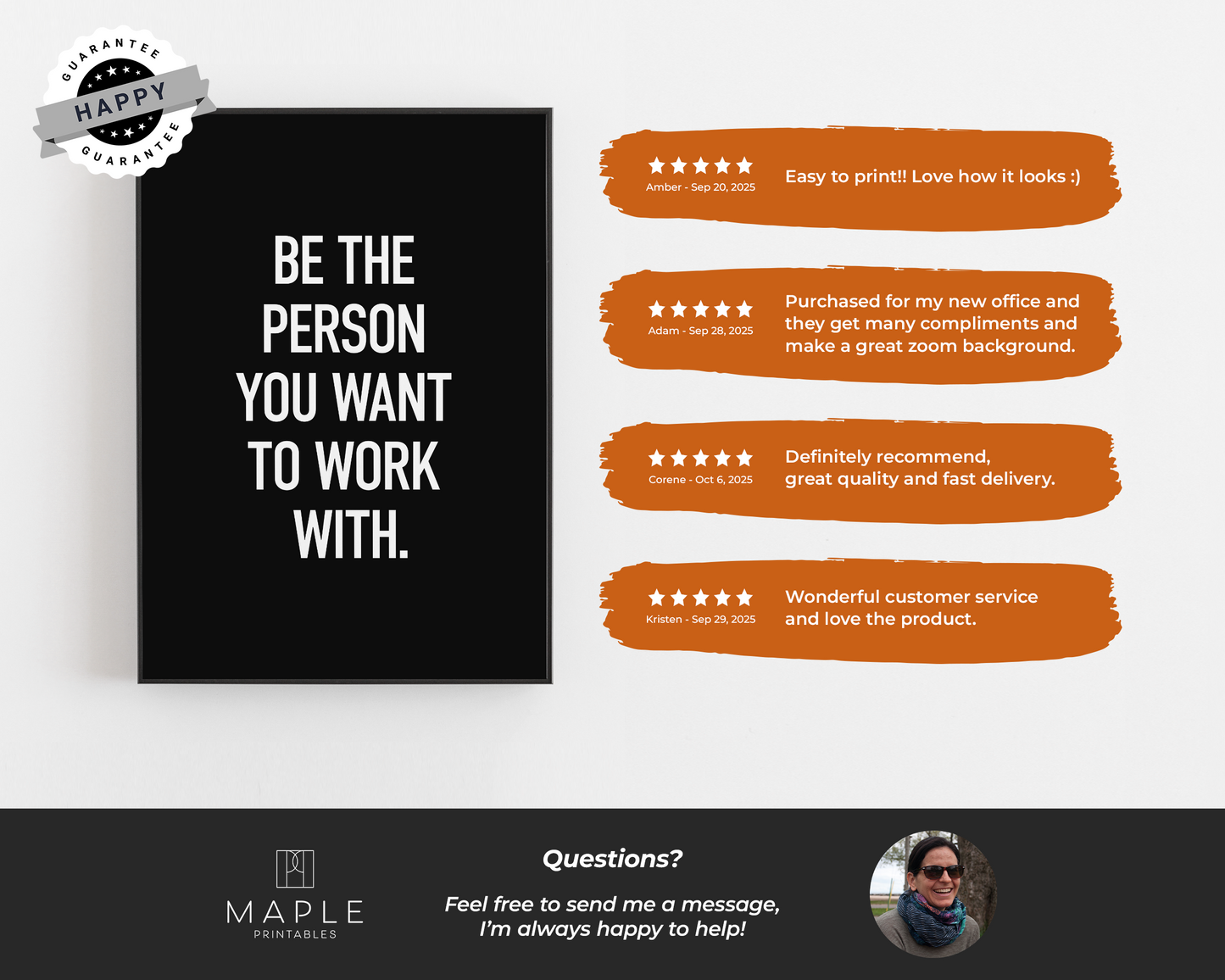 Be The Person You Want To Work With - Black