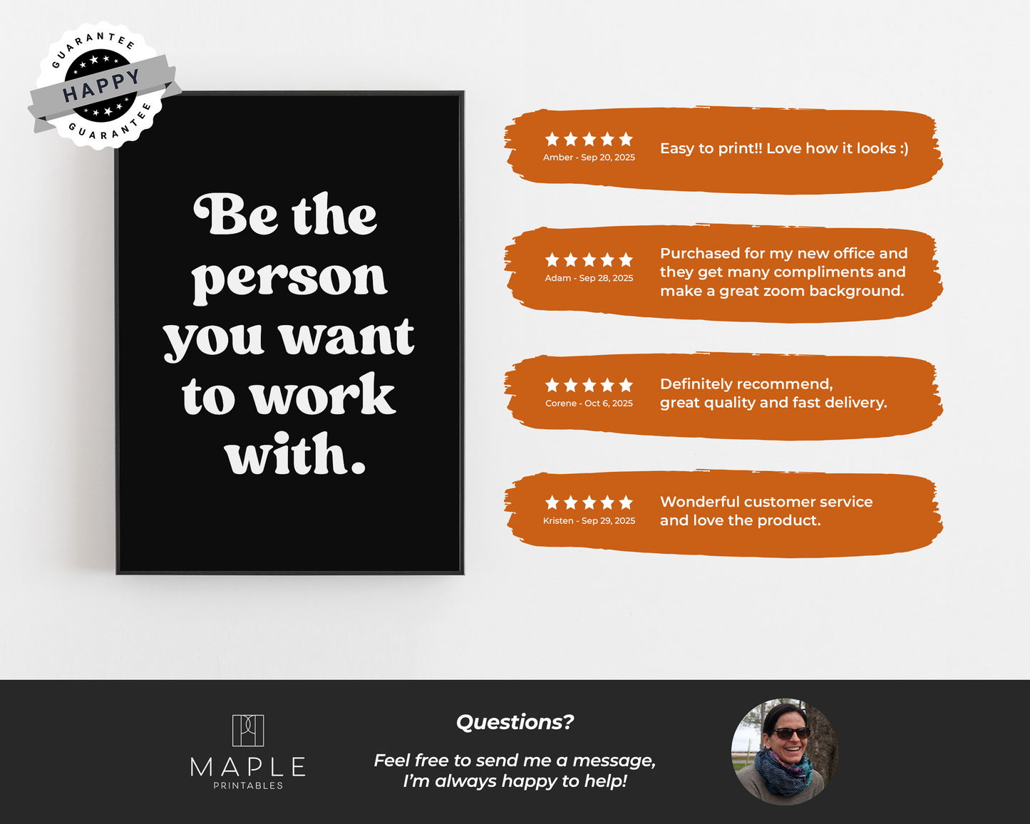 Be The Person You Want To Work With - Black