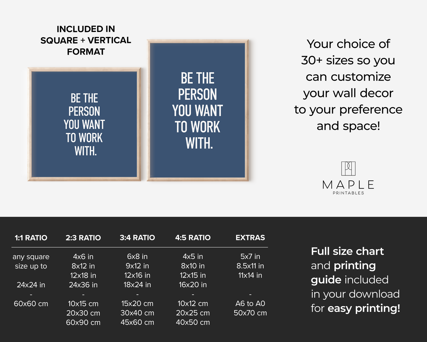 Be The Person You Want To Work With - Blue