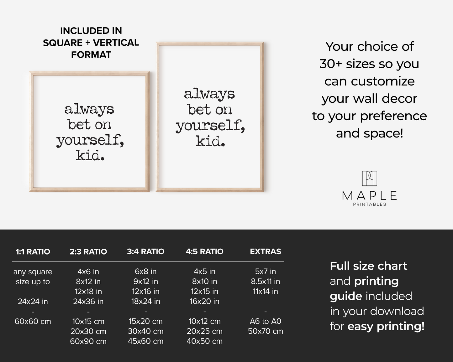 Always Bet on Yourself, Kid