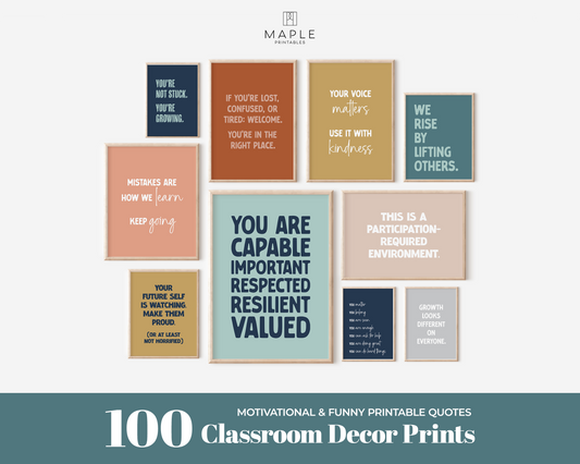 Classroom Bundle 100A - Boho Rainbow