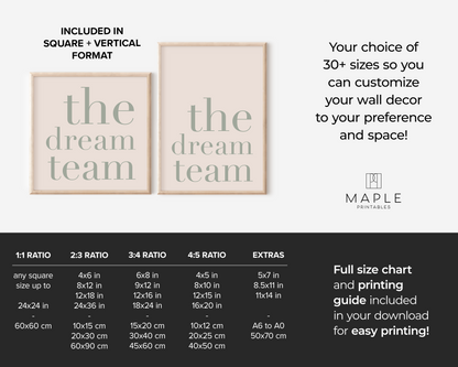 The Dream Team - Sage Green & Beige