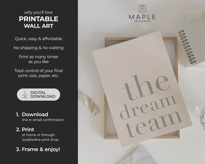 The Dream Team - Sage Green & Beige