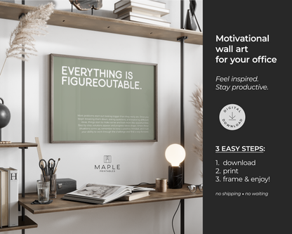 Everything is Figureoutable - Sage Green