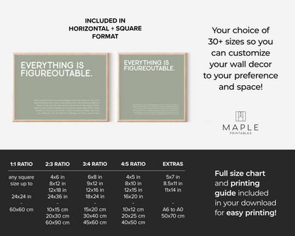 Everything is Figureoutable - Sage Green