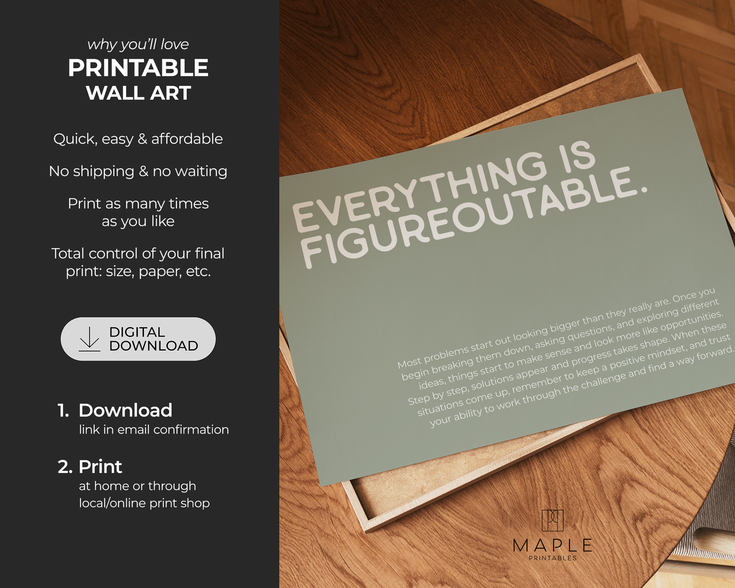 Everything is Figureoutable - Sage Green