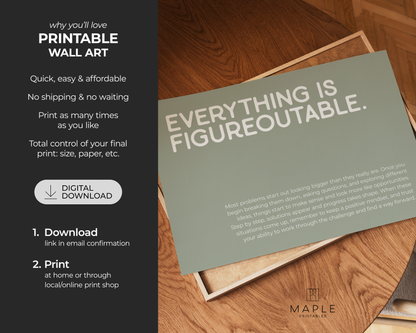 Everything is Figureoutable - Sage Green