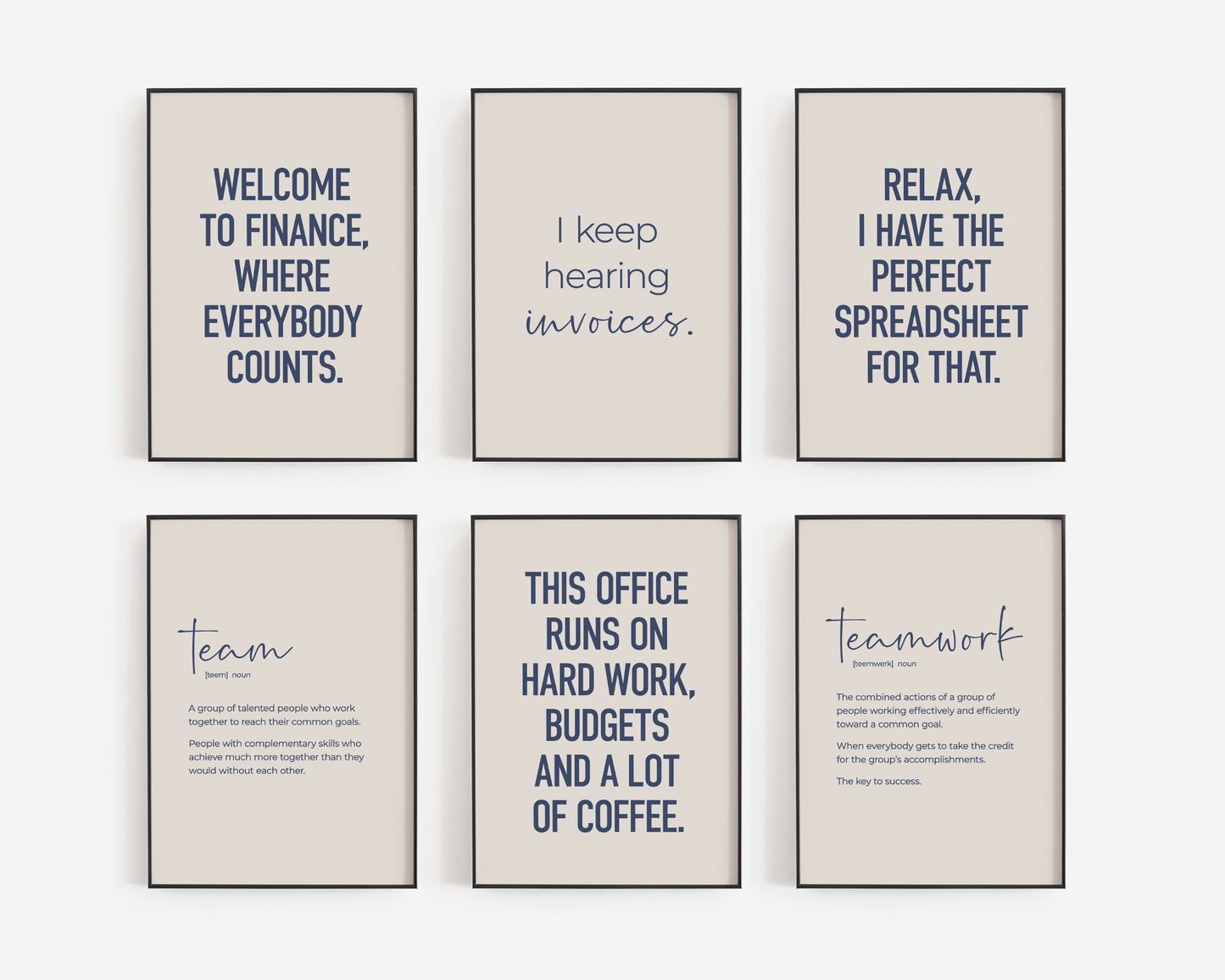 Finance Set 6A - Beige & Blue