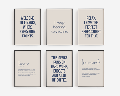 Finance Set 6A - Beige & Blue