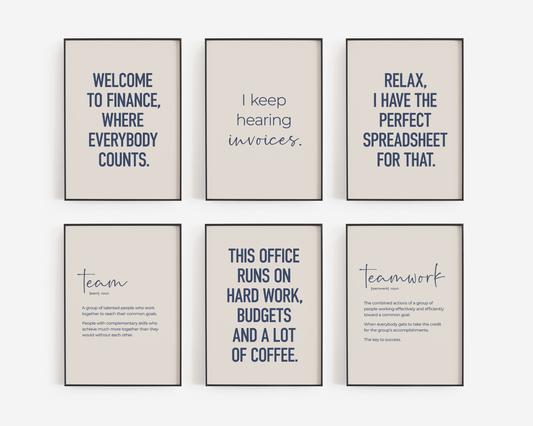 Finance Set 6A - Beige & Blue