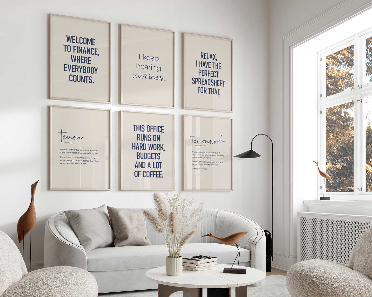 Finance Set 6A - Beige & Blue