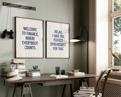 Finance Set 6A - Beige & Blue