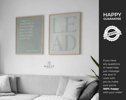 Leadership 'LEAD' Set - Sage Green