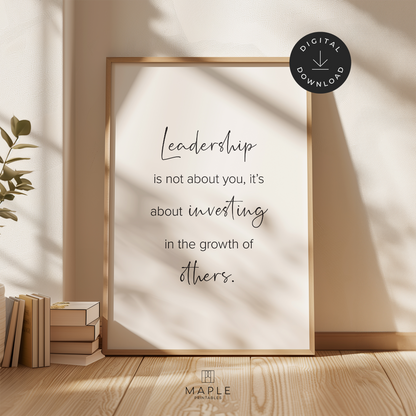 Leadership Is About Investing in Others