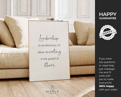 Leadership Is About Investing in Others