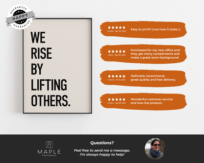 We Rise By Lifting Others - Beige