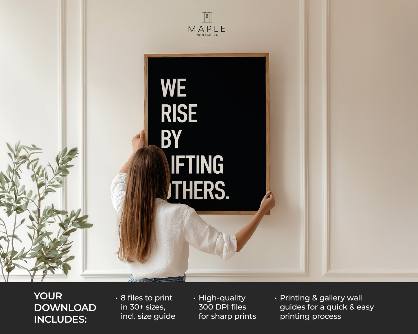 We Rise By Lifting Others - Black