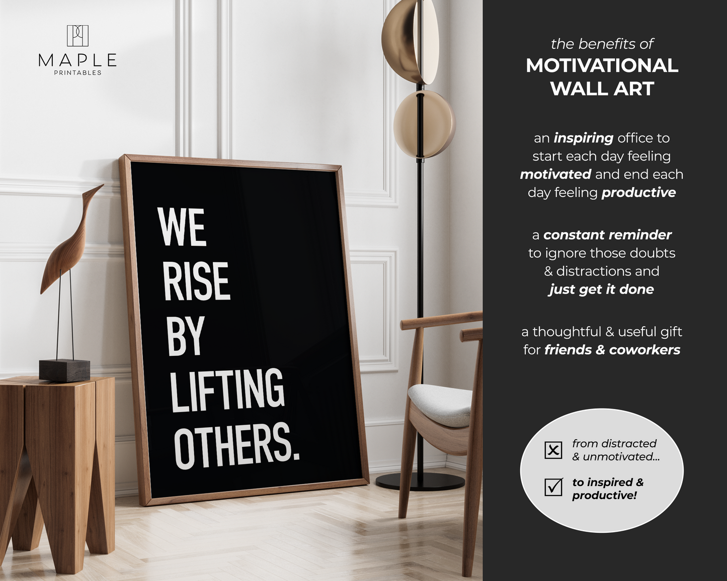 We Rise By Lifting Others - Black