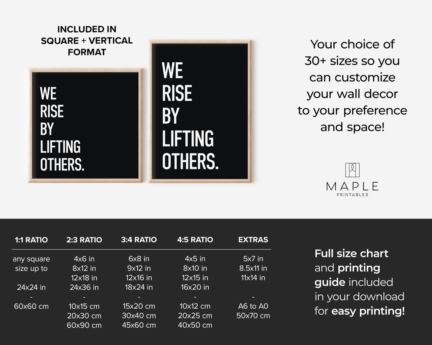 We Rise By Lifting Others - Black