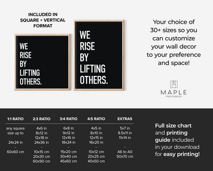 We Rise By Lifting Others - Black