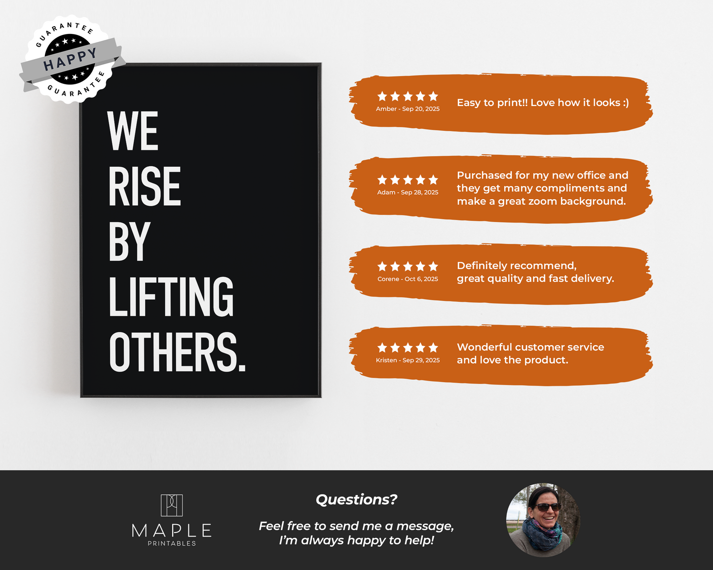 We Rise By Lifting Others - Black