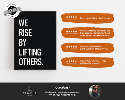 We Rise By Lifting Others - Black