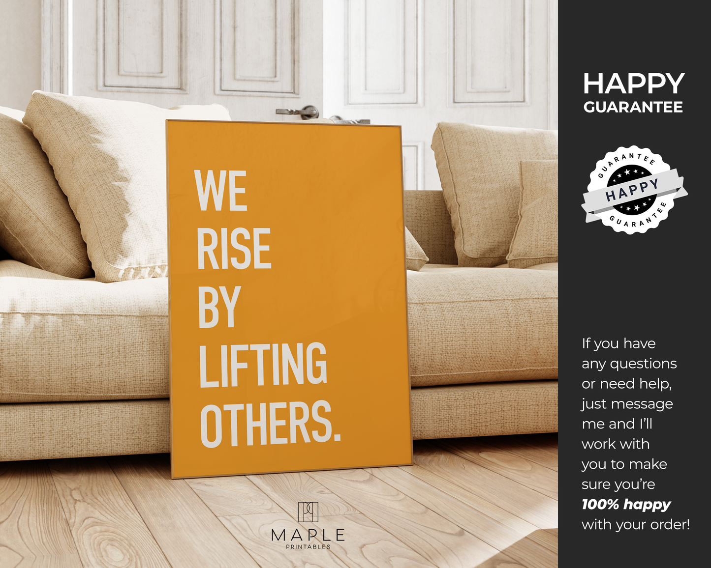 We Rise By Lifting Others - Yellow