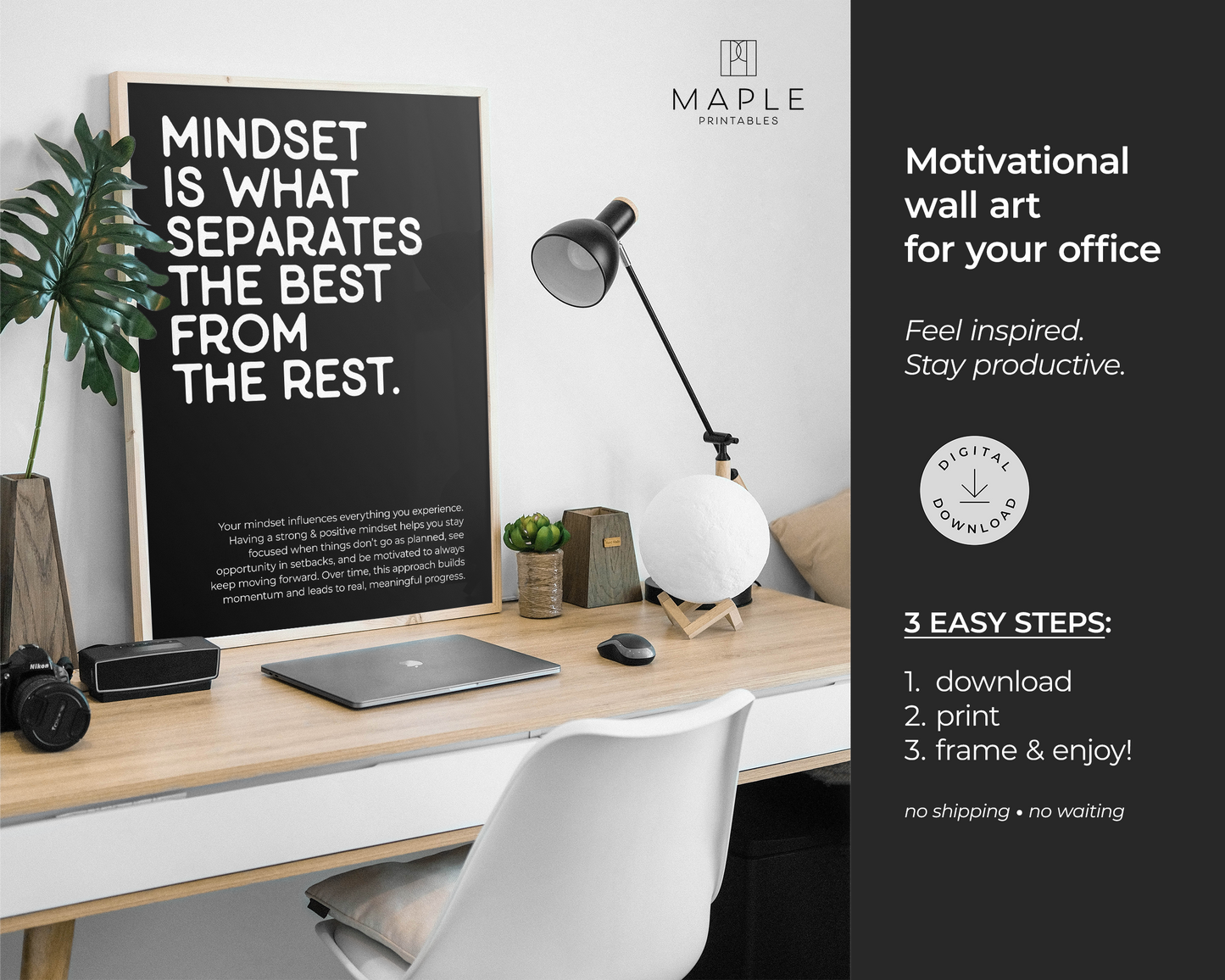 Mindset is What Separates the Best from the Rest - Black