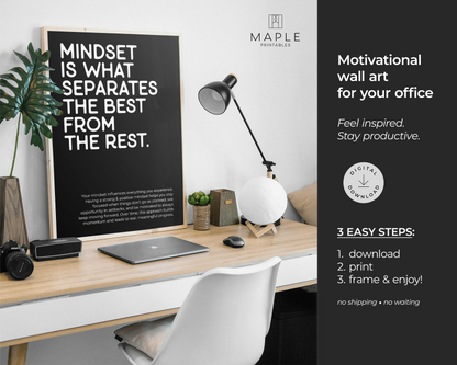 Mindset is What Separates the Best from the Rest - Black