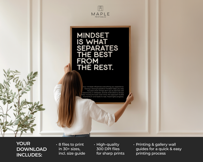 Mindset is What Separates the Best from the Rest - Black