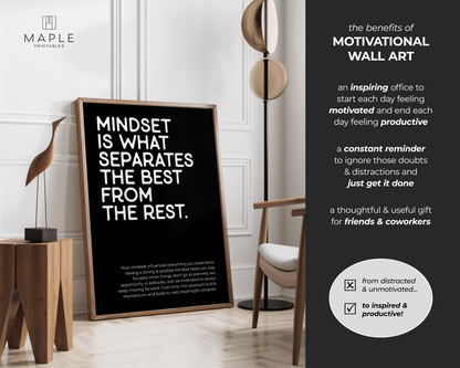 Mindset is What Separates the Best from the Rest - Black