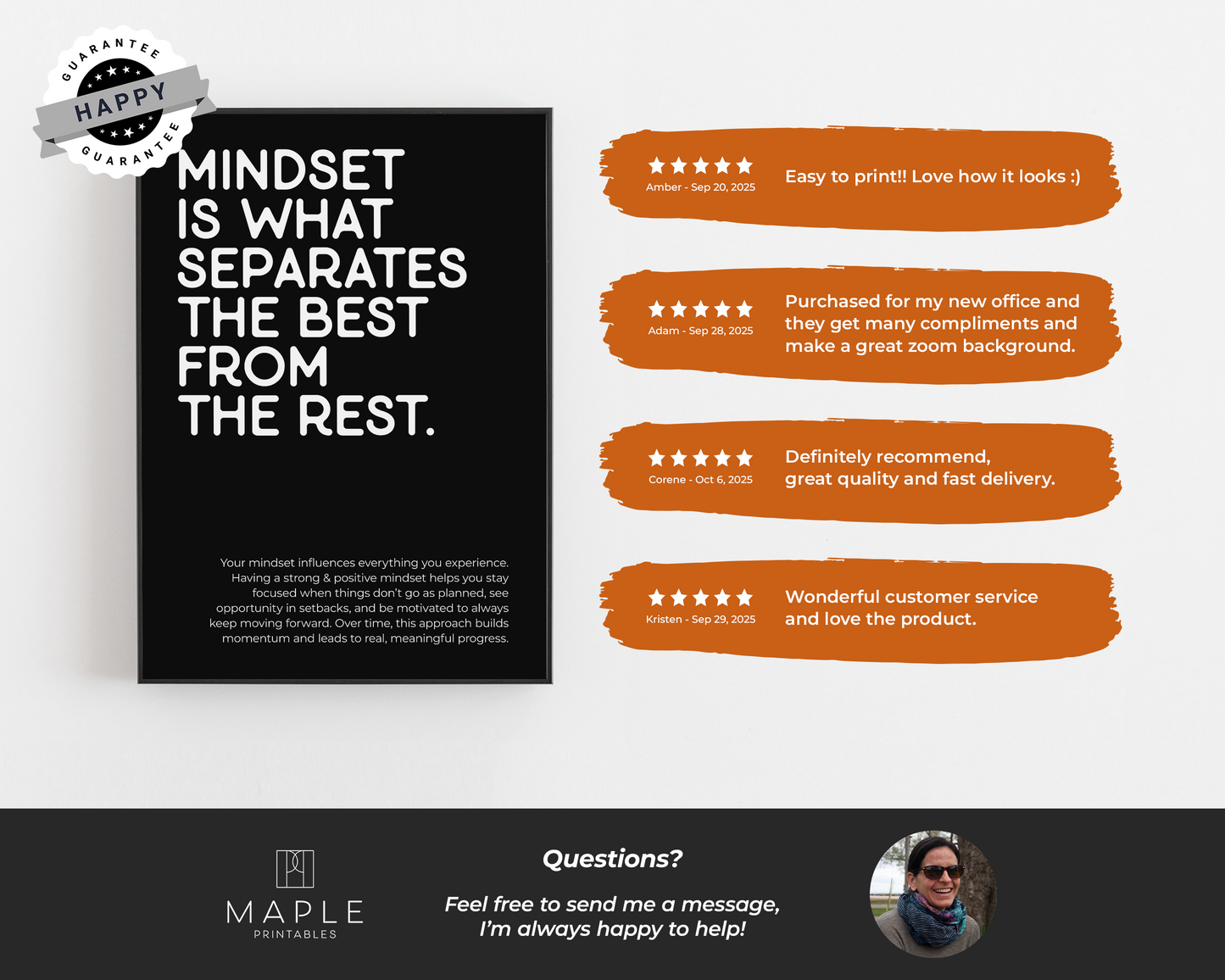 Mindset is What Separates the Best from the Rest - Black